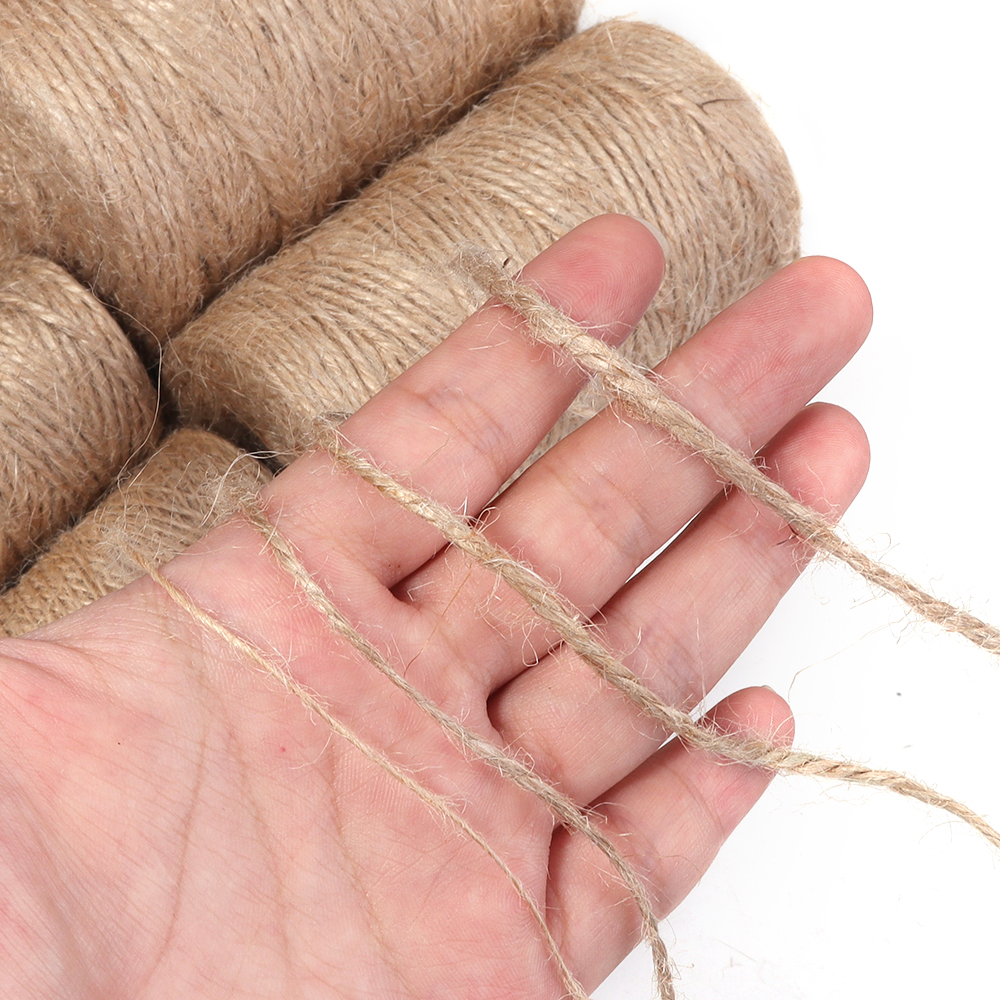 Twine Jute Natural - 100Meters Natural Jute Cords String Ribbon