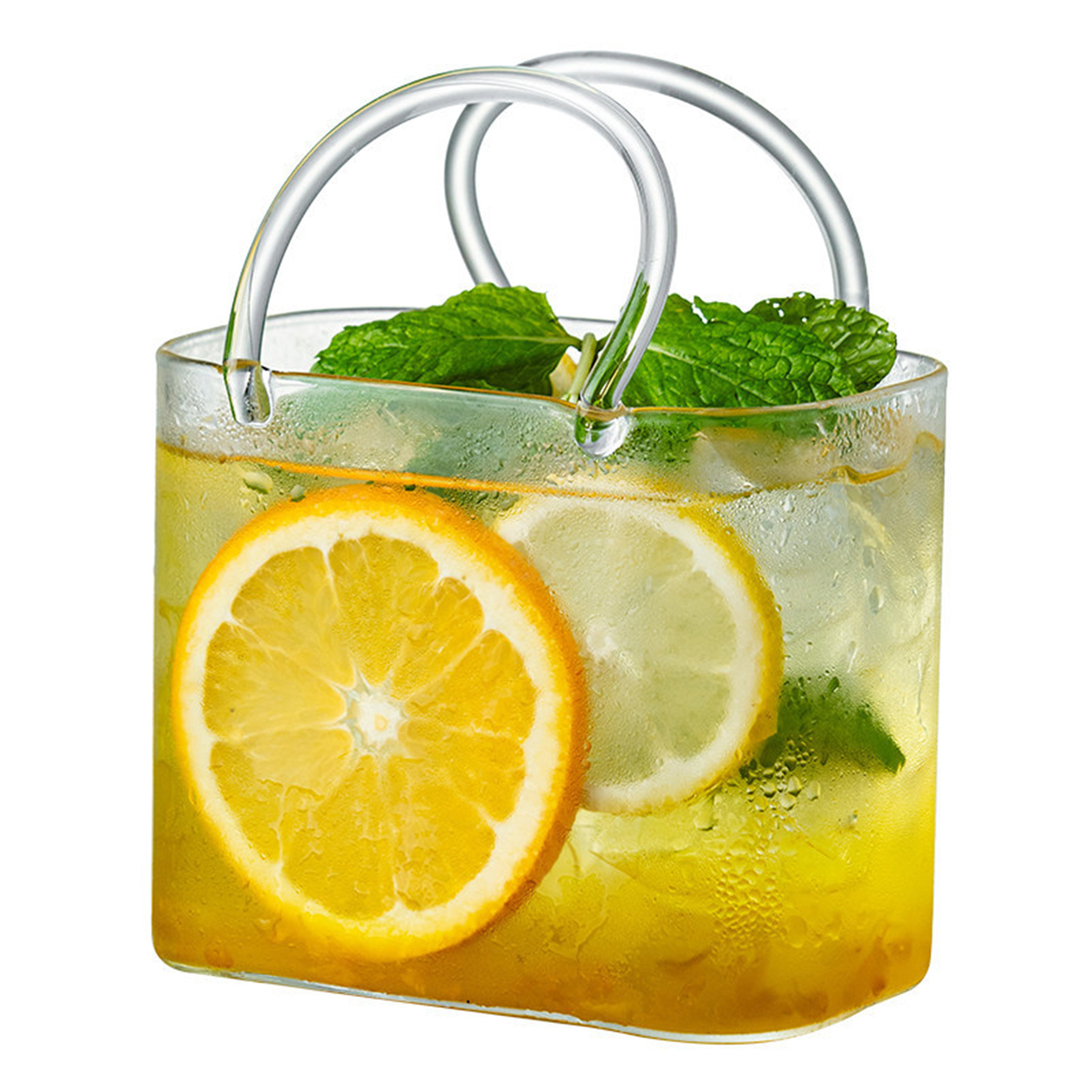 Glass Purse with Glass Straw C - Florist Supply Vases ulasan dan harga