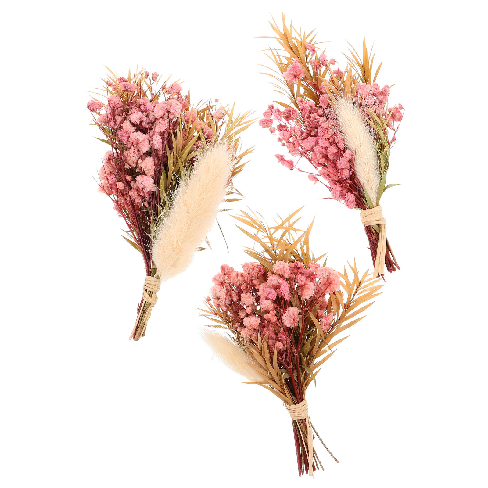 3Pcs Mini Dried Floral Bouquet - Florist Supply Vases ulasan dan harga