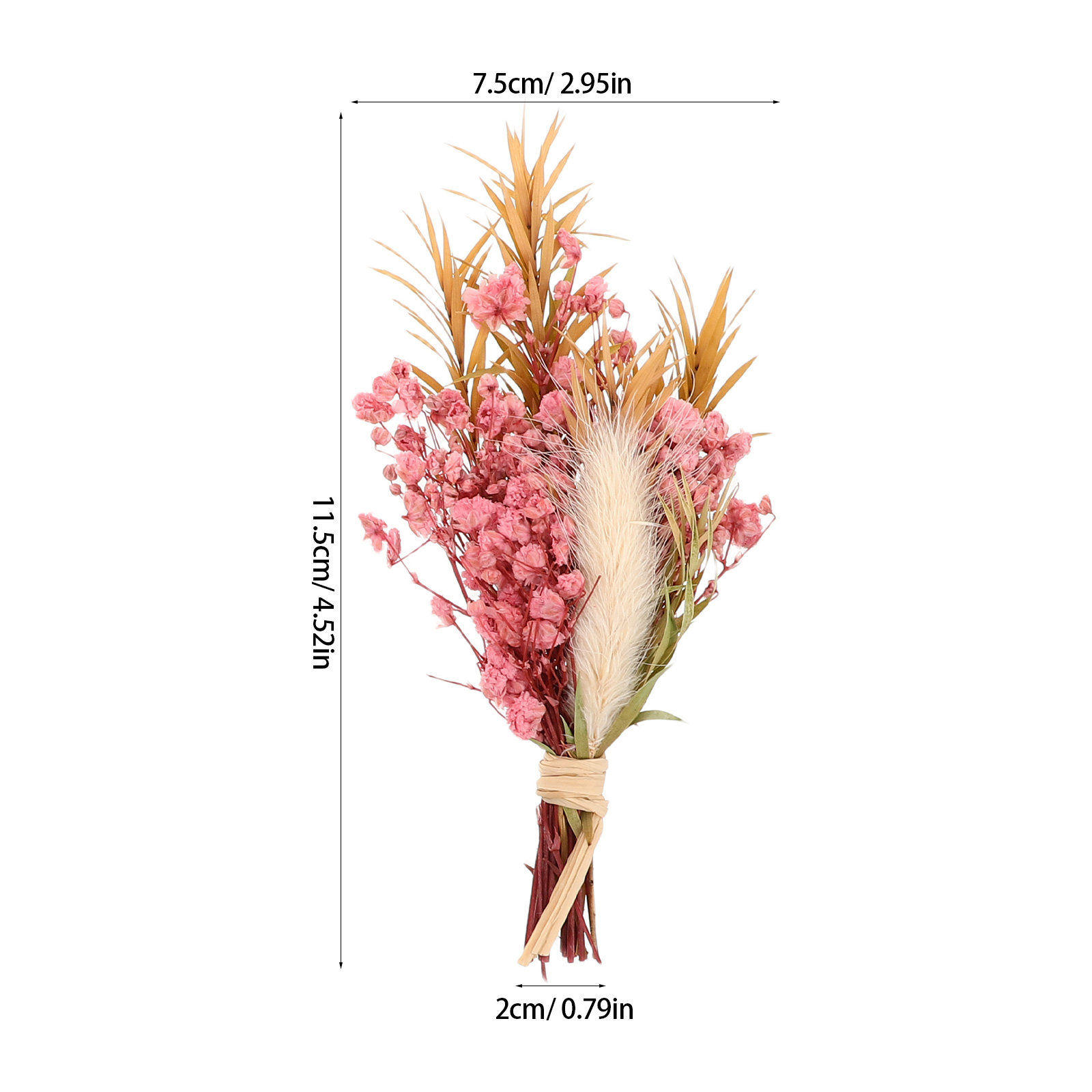 3Pcs Mini Dried Floral Bouquet - Florist Supply Vases ulasan dan harga