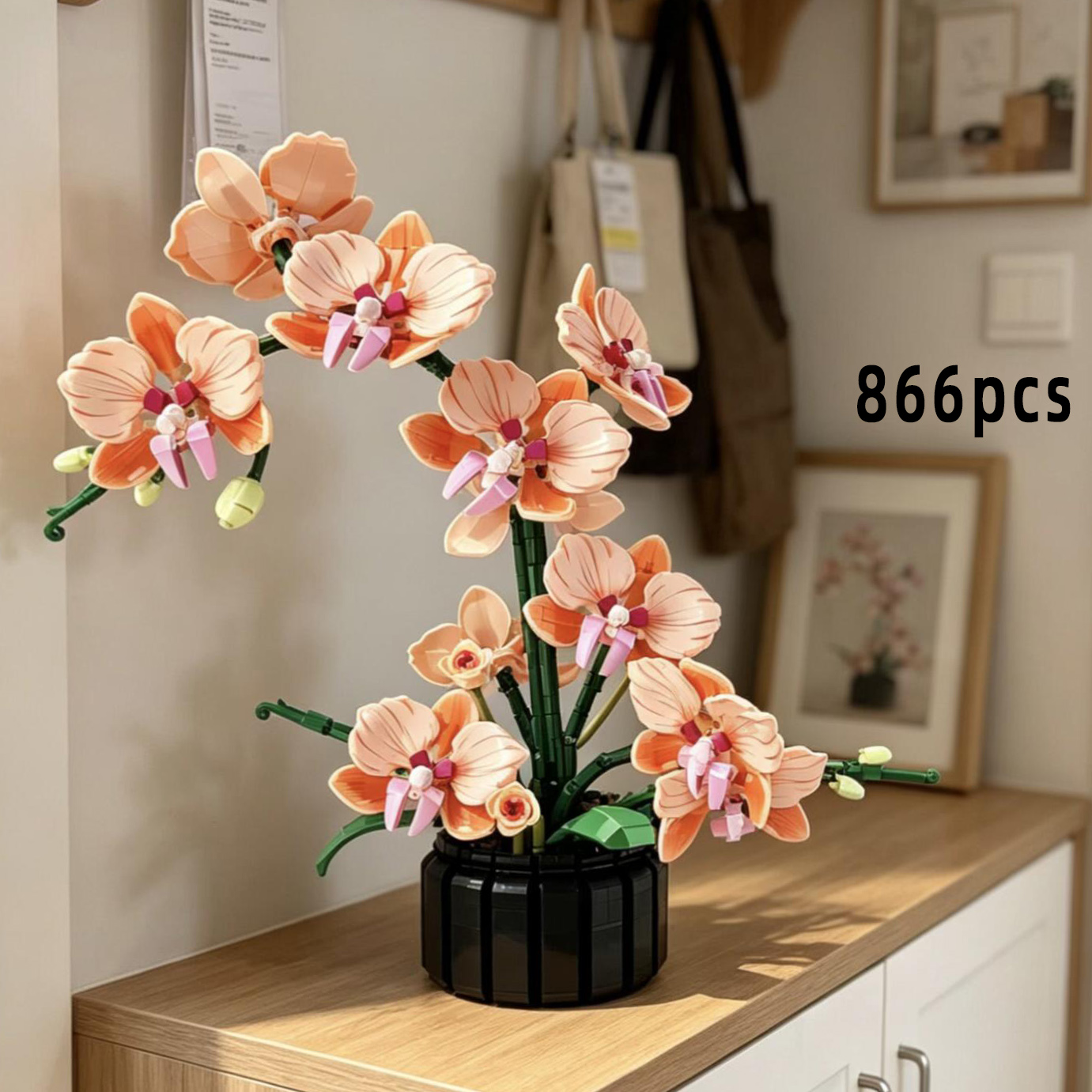 Orange Phalaenopsis Orchid Bui - Florist Supply Vases ulasan dan harga