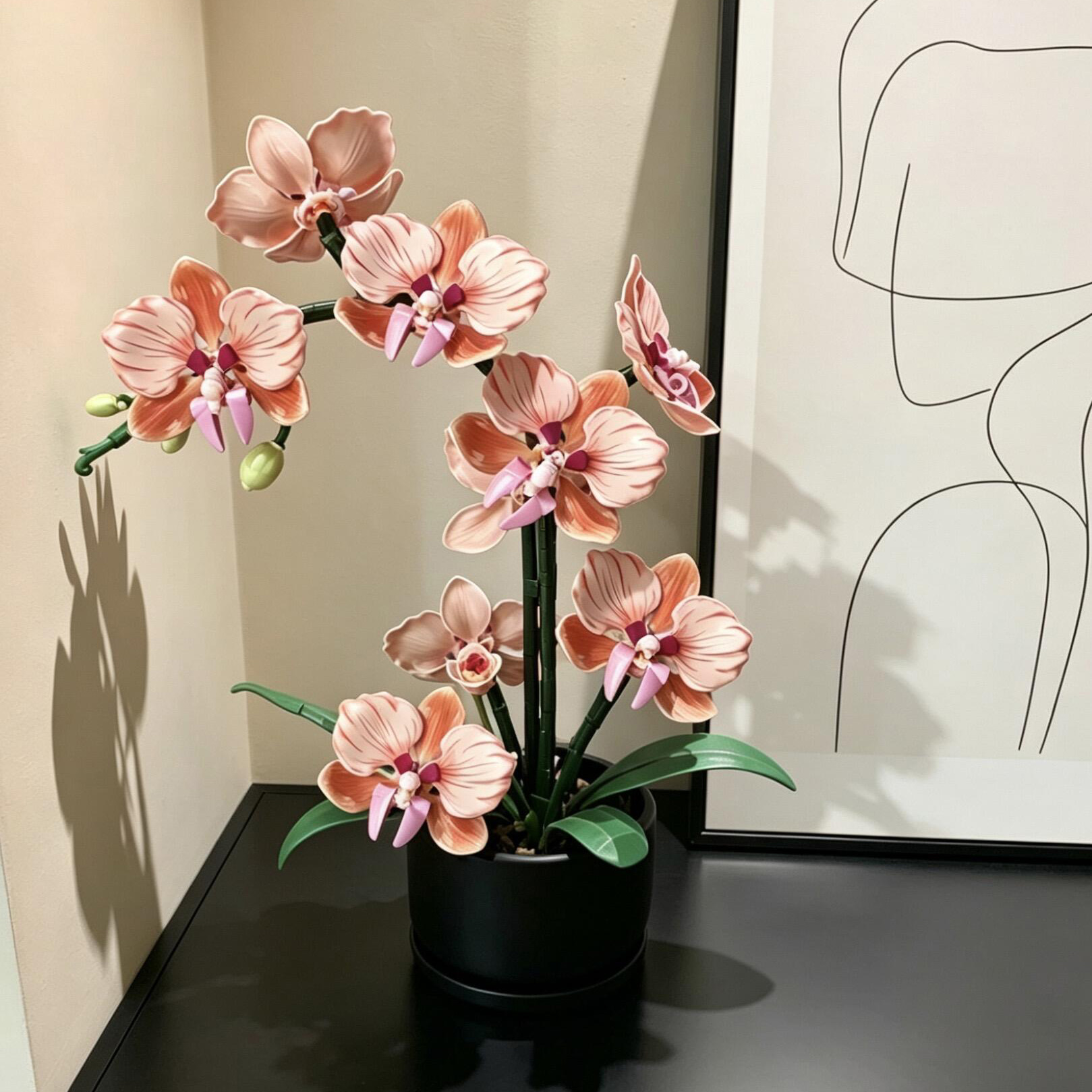 Orange Phalaenopsis Orchid Bui - Florist Supply Vases ulasan dan harga
