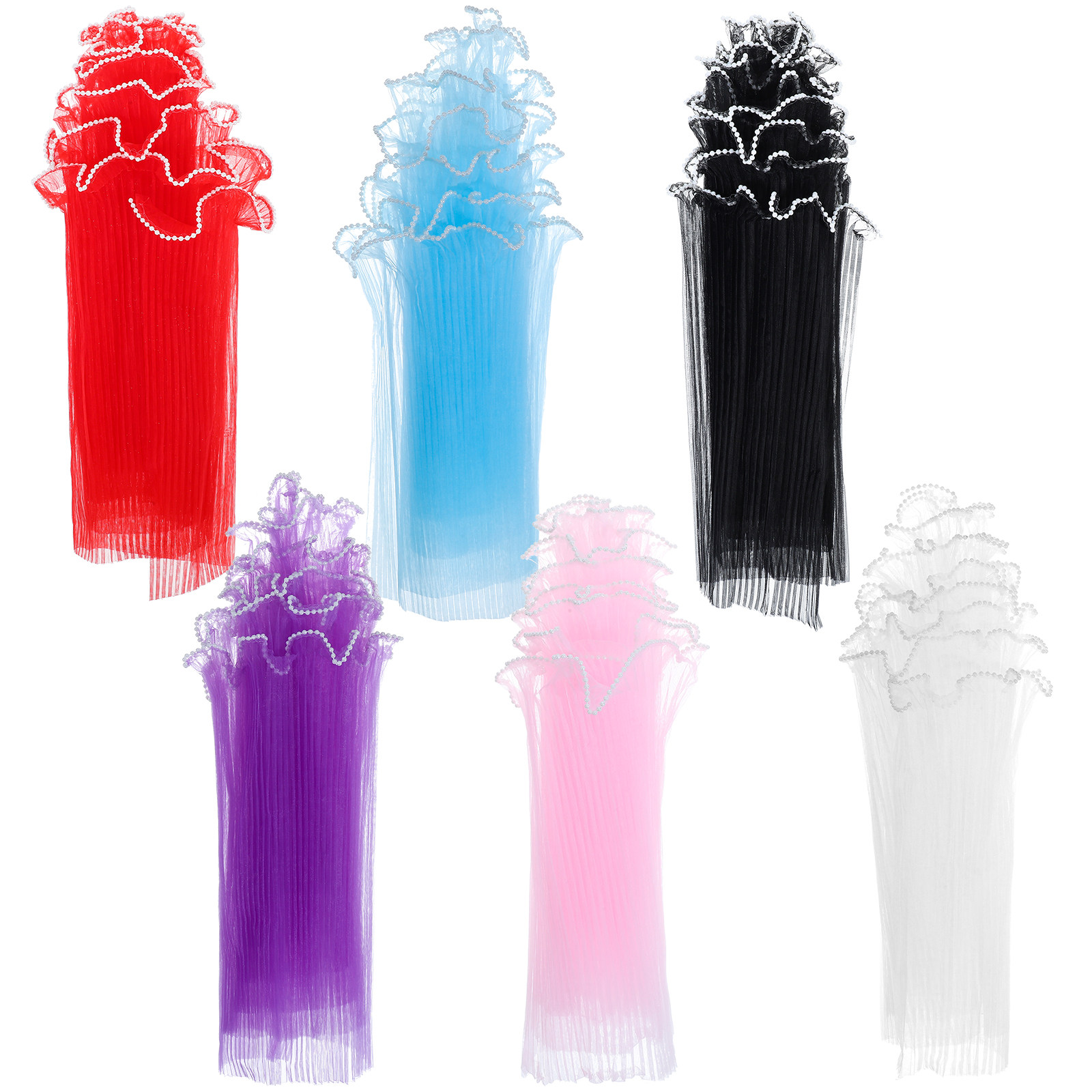 6Pcs Premium Wave Yarn Flower  - Anda Florist Supply ulasan dan harga