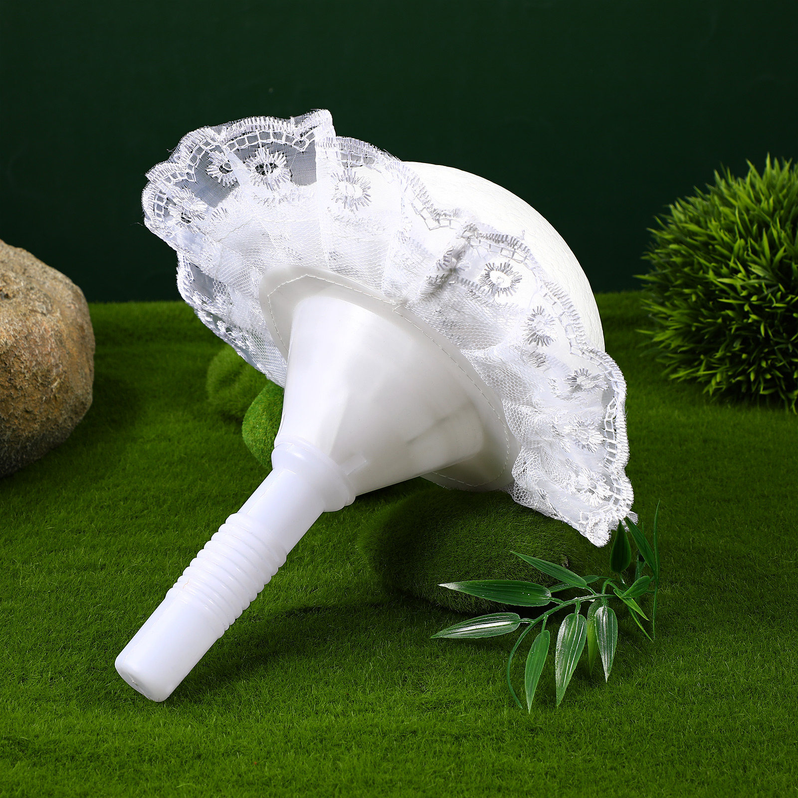 1Set Lace-Trimmed Foam Bouquet - Bouquet Holder Foam ulasan dan harga