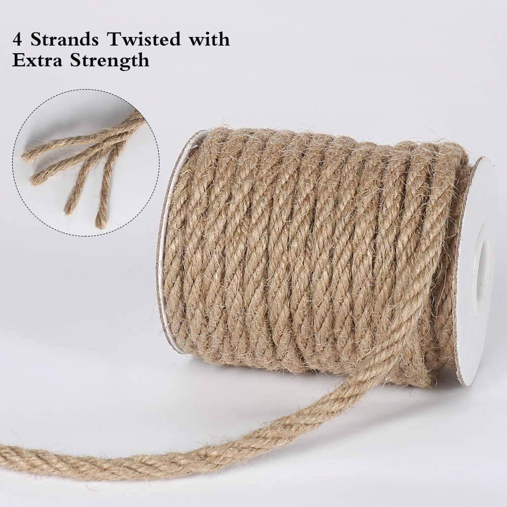 6mm Jute Rope 33ft Natural Twi - Twine Jute Natural ulasan dan harga