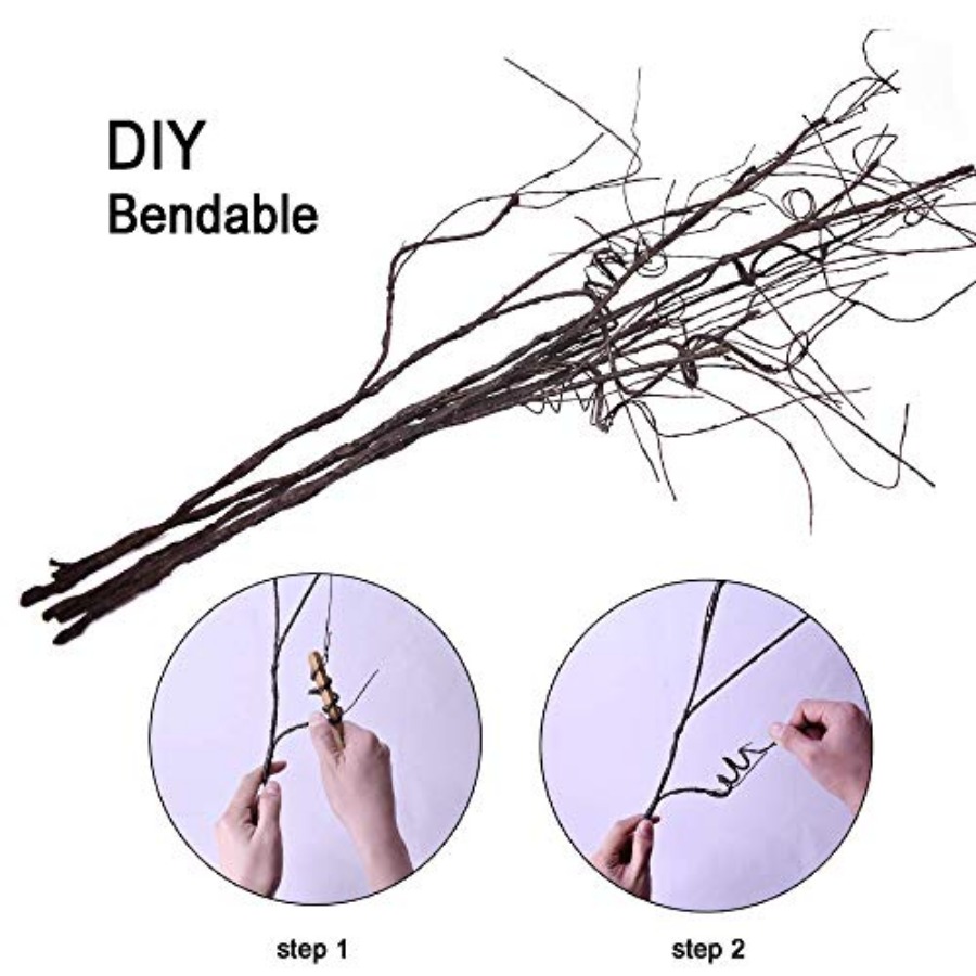 10PCS Lifelike Curly Willow Br - Branch Curly Willow ulasan dan harga