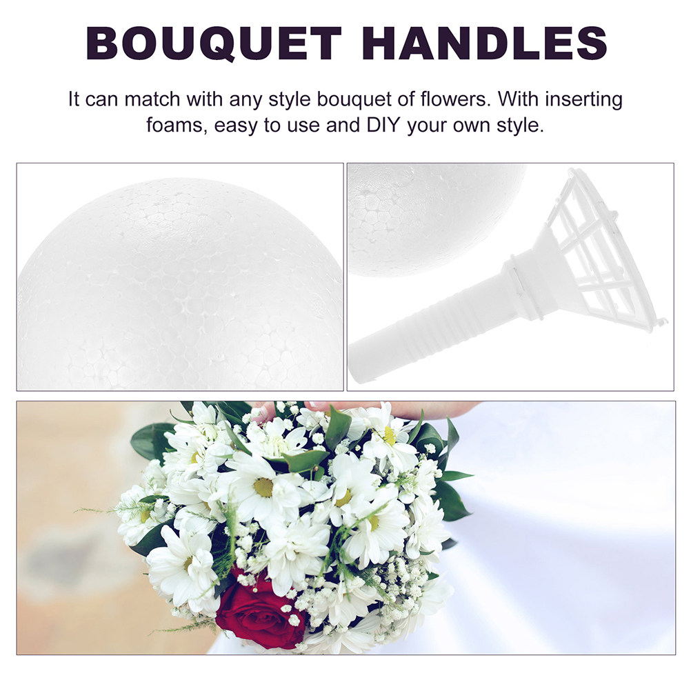 2Sets Bride Bouquet Holder Wed - Bouquet Holder Foam ulasan dan harga