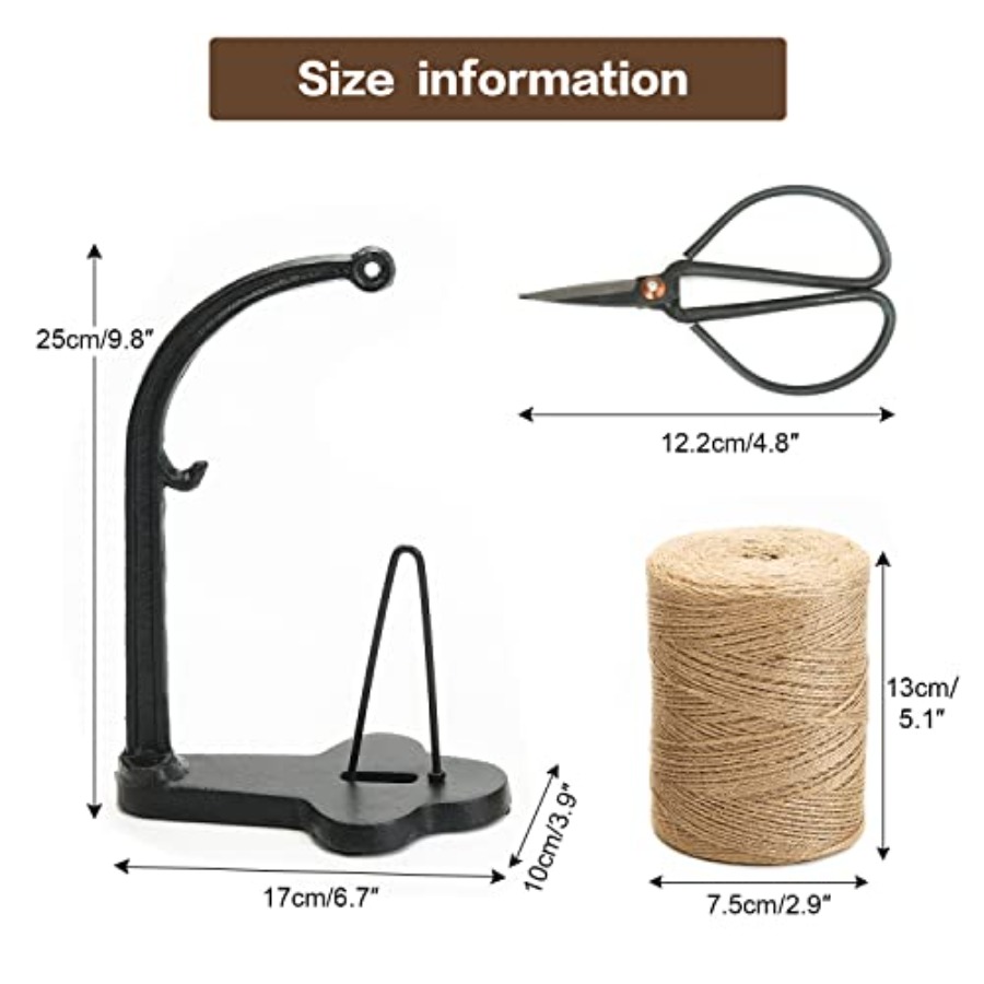 Cast Iron Garden Twine Holder  - Twine Jute Natural ulasan dan harga