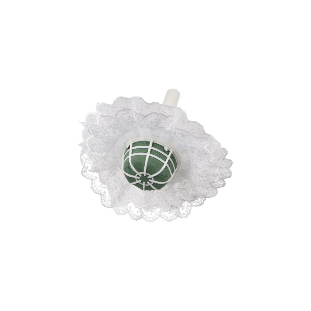 DIY White With Lace Handle Flo - Bouquet Holder Foam ulasan dan harga