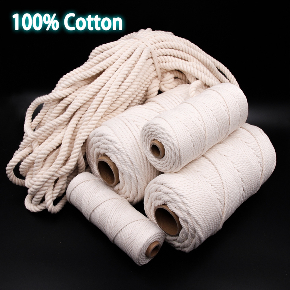 1mm-10mm 100% Cotton Macrame C - Twine Jute Natural ulasan dan harga