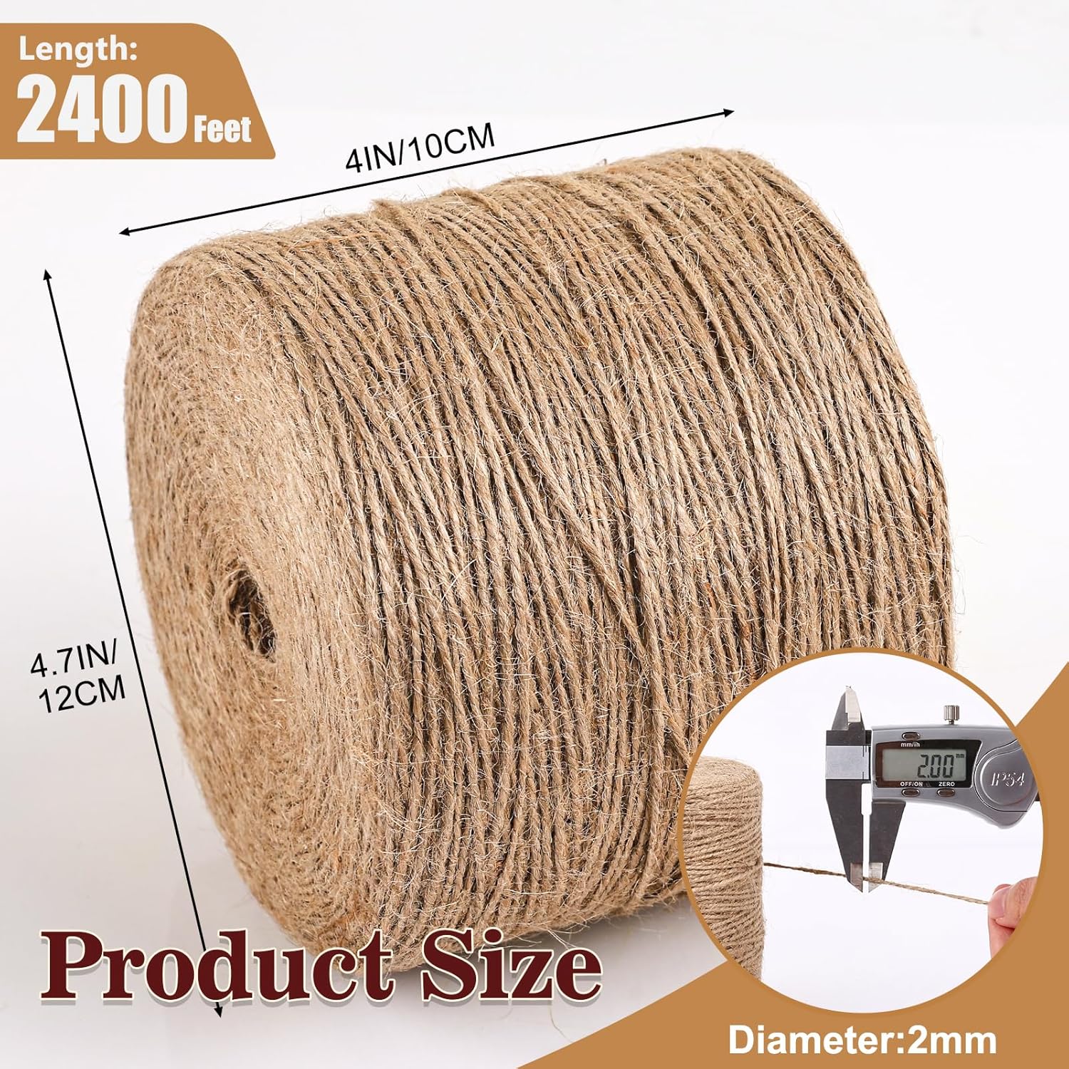 Natural Jute Twine 2400ft for  - Twine Jute Natural ulasan dan harga