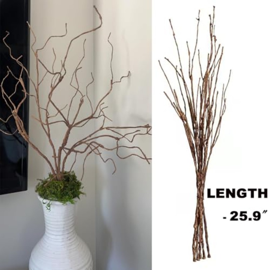 5PCS Artificial Lifelike Curly - Branch Curly Willow ulasan dan harga