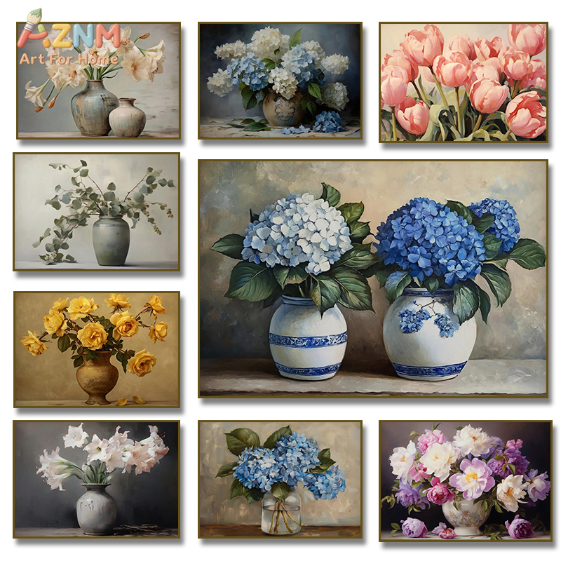 AZNM Vintage Flower Vase Canva - Florist Supply Vases ulasan dan harga